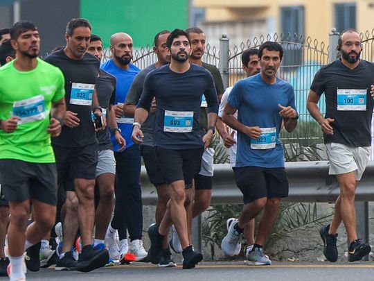 Sheikh Hamdan leading the Run 