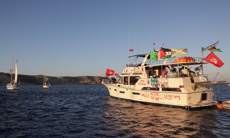 Gaza aid flotilla set to head east from Greece despite Israeli warnings