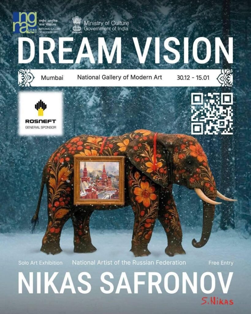 Russian Artist Nikas Safronov Brings Grand Exhibition “Dream Vision” to Mumbai. Free entry registration QR code.