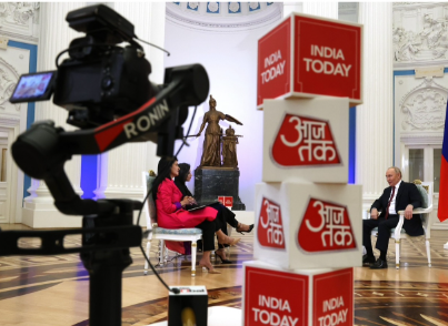 Vladimir Putin’s Interview with Aaj Tak & India Today