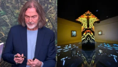 Russian painter Nikas Safronov's 'Dream Vision' exhibition.