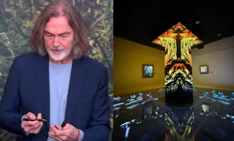 Russian painter Nikas Safronov's 'Dream Vision' exhibition.