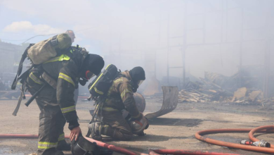 Falling drone fragments start fire on territory of oil refinery in south Russia