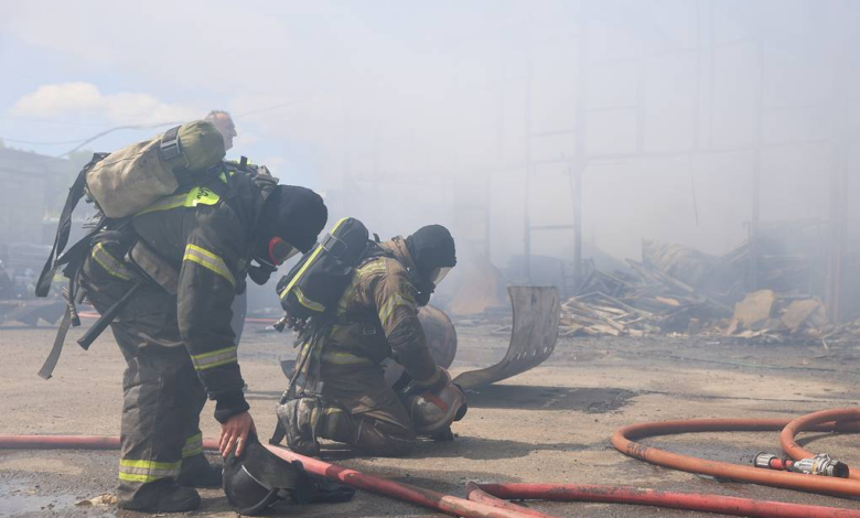 Falling drone fragments start fire on territory of oil refinery in south Russia