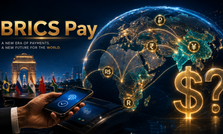BRICS Summit 2026 payment system concept showing BRICS Pay, local currencies and the future of the US dollar
