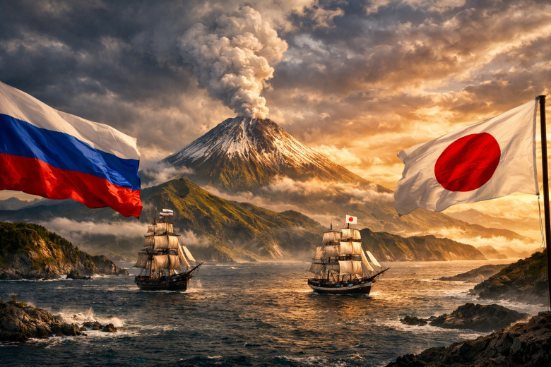 Historical document related to the Russia-Japan Kuril Islands territorial issue.