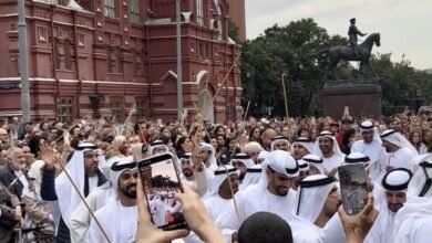 Abu Dhabi Cultural Festival in Moscow with Emirati performers in traditional attire
