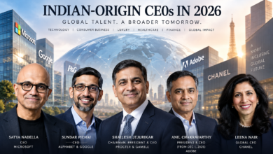 Indian-origin CEOs in 2026 leading global companies across technology, consumer business, luxury and finance