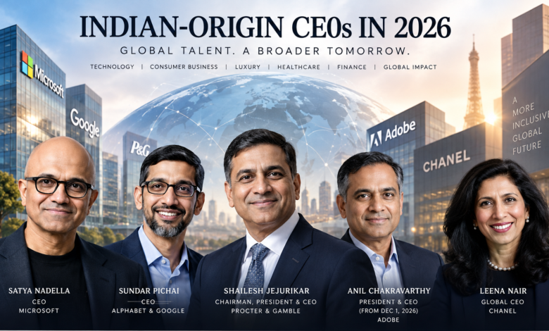 Indian-origin CEOs in 2026 leading global companies across technology, consumer business, luxury and finance