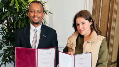 Elina Adamova, Director International Relations of the BRICS Culture Media Forum, signs a Memorandum of Understanding with the Ethiopian Youth BRICS+ Association in Moscow.