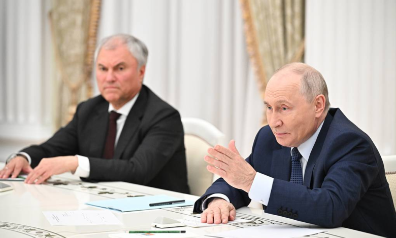 Putin Supports Volodin’s Nomination for Next Duma Speaker