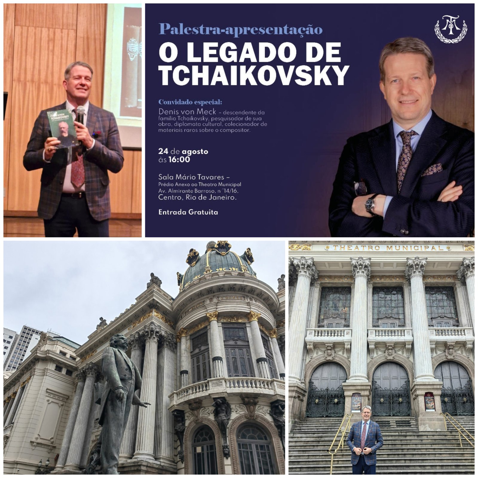 Tchaikovsky Music Without Frontiers in Rio de Janeiro with Denis von Meck and Teatro Municipal