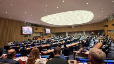 Dr Abdul Basit Syed addressing the UN Fourth Committee on Morocco’s development, humanitarian protection and regional security.