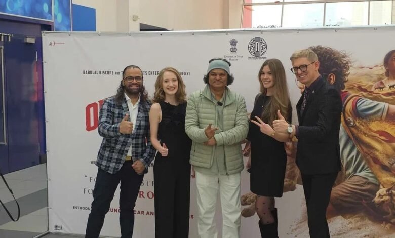 Indian film director Amit Rai at the presentation of Ohh My Dog in Moscow, Russia